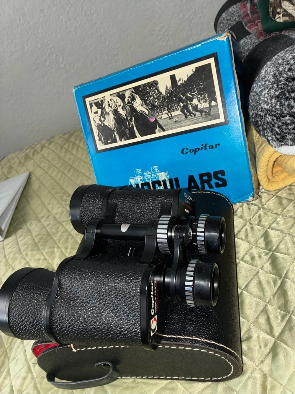 Vintage Copitar 10x50 ZCF Triple Tested Binoculars w/ Original Case & Blue Box